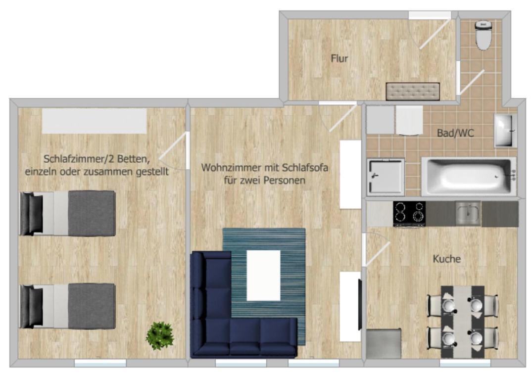 Ferienwohnung Zentral Und Ruhig In Chemnitz Exterior foto